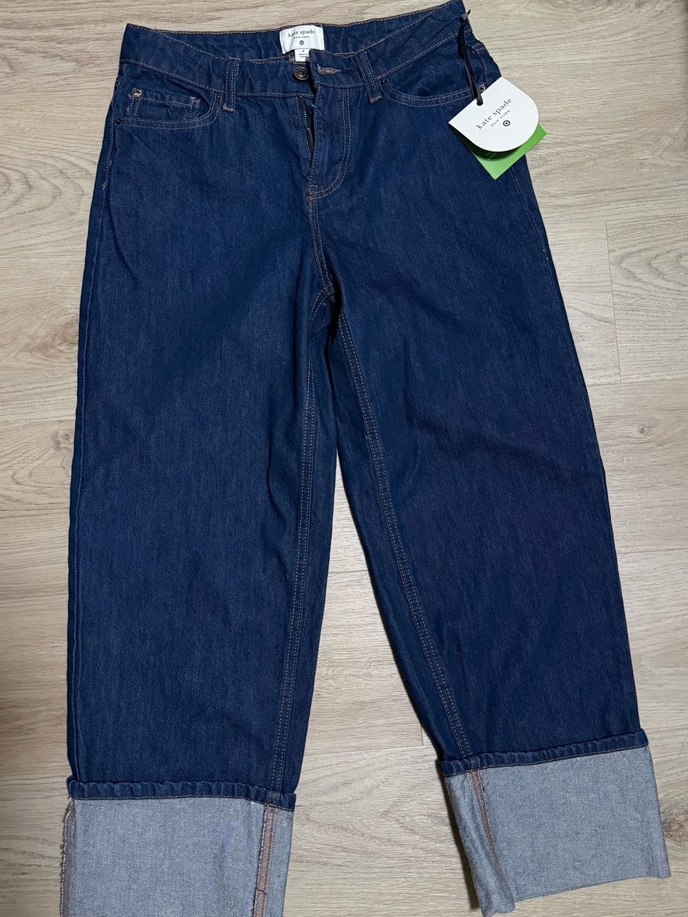 kate spade Women's Dark Indigo Straight-Leg Jeans